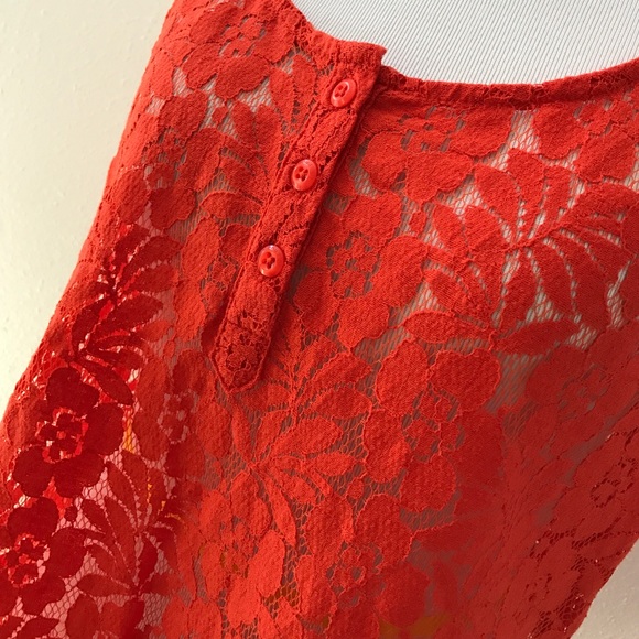 Volcom orange lace top - Picture 2 of 4