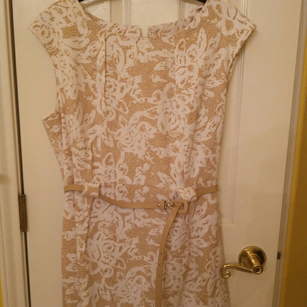 Nude print dress