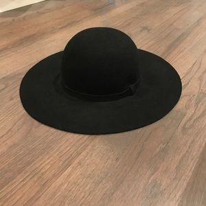 Black boho floppy hat