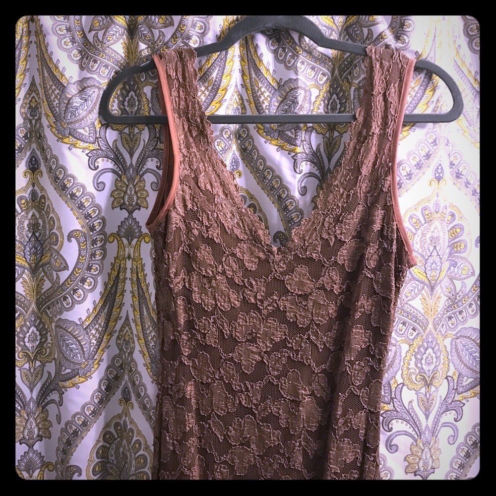 Vintage Bisou Bisou mid calf lace sleek dress