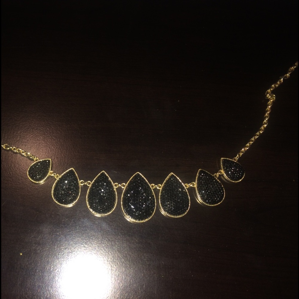 Black and gold statement necklace