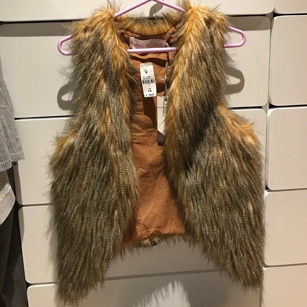 Story of Lola Faux Fur Vest S/M