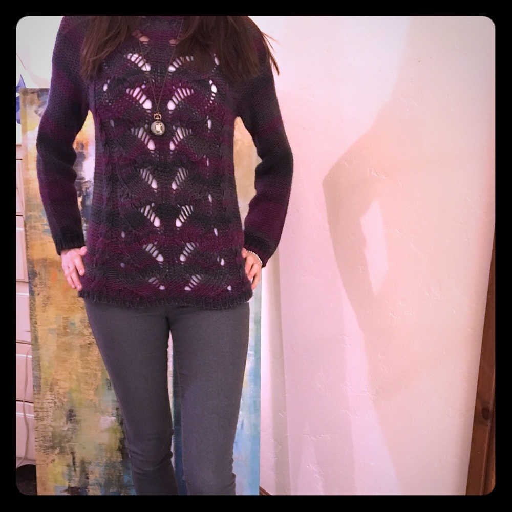 Lola Sweater with Cutouts Down the Front