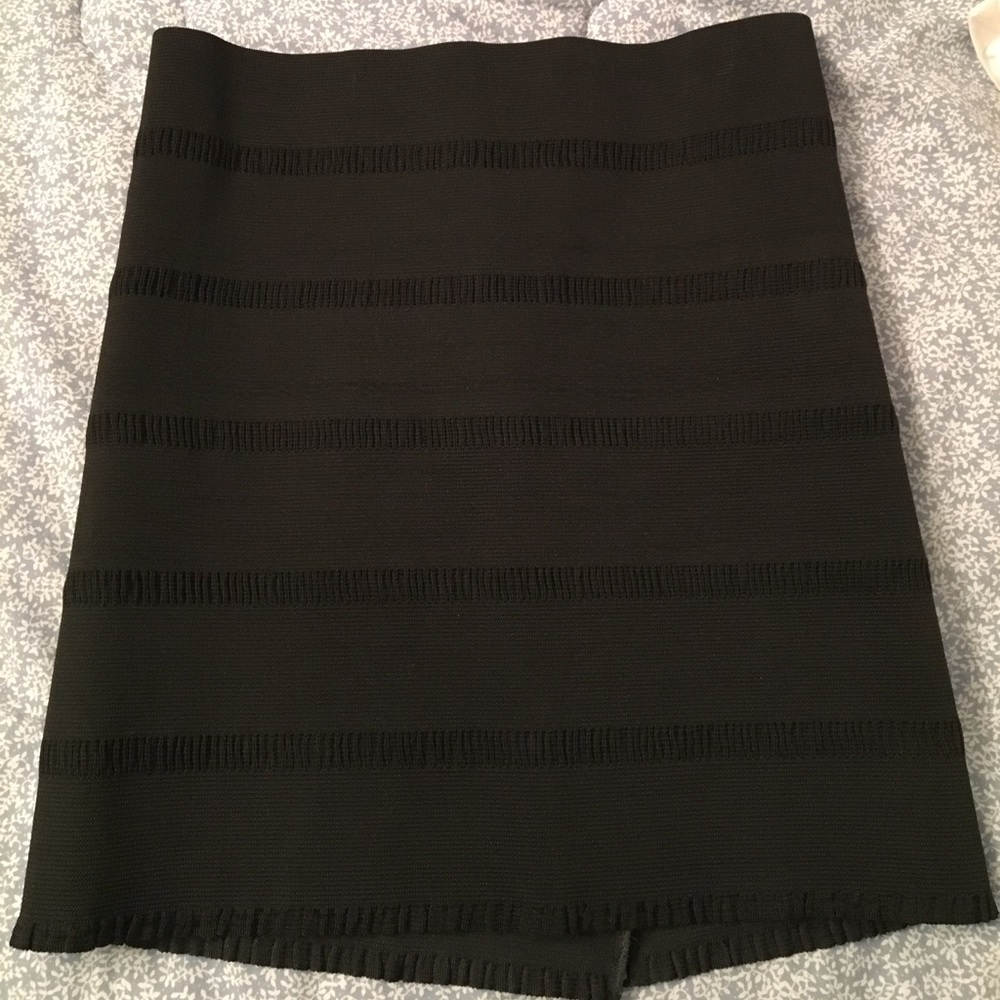 Black tight high waste bandage skirt