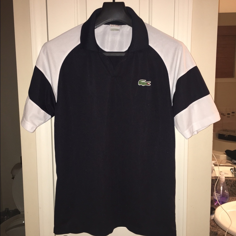 Authentic Rare Lacoste sport Navy And White Polo