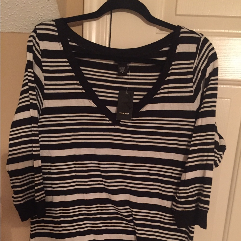 Stripped knit top