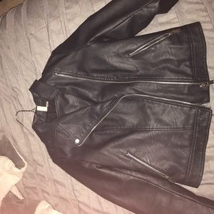 Black leather jacket