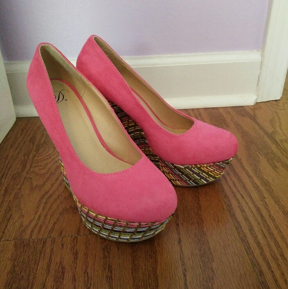 Hot Pink Wedges