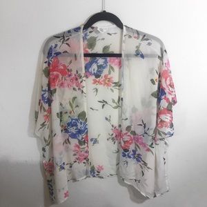 Cream Floral Cardigan