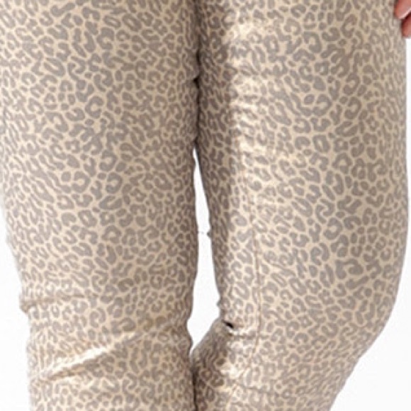Metallic Animal Print Skinny Jeans - Picture 2 of 2
