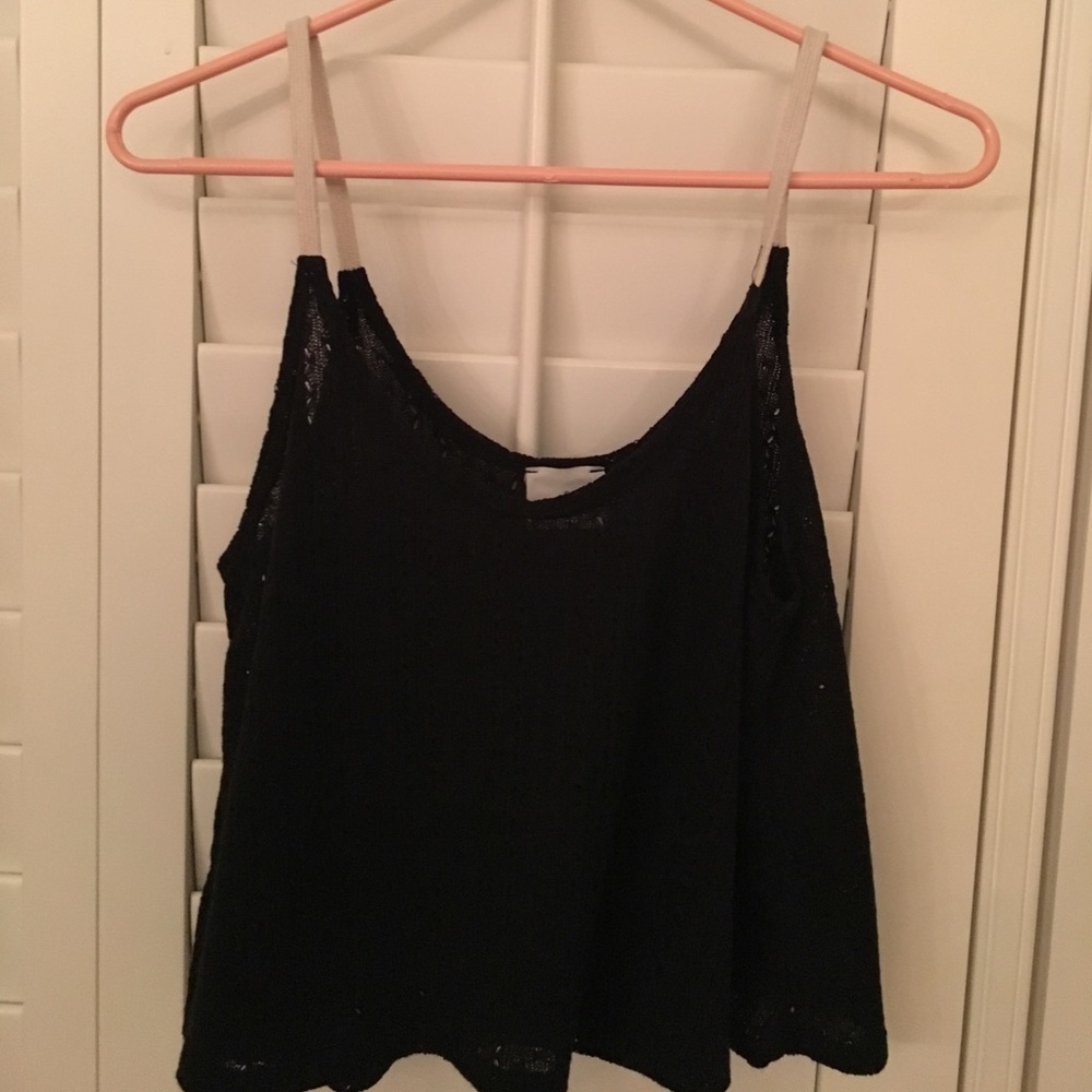 Black knit tank top