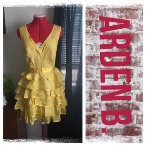 Arden B. Yellow 100% silk cupcake dress Arden B. Yellow 100% silk cupcake dress