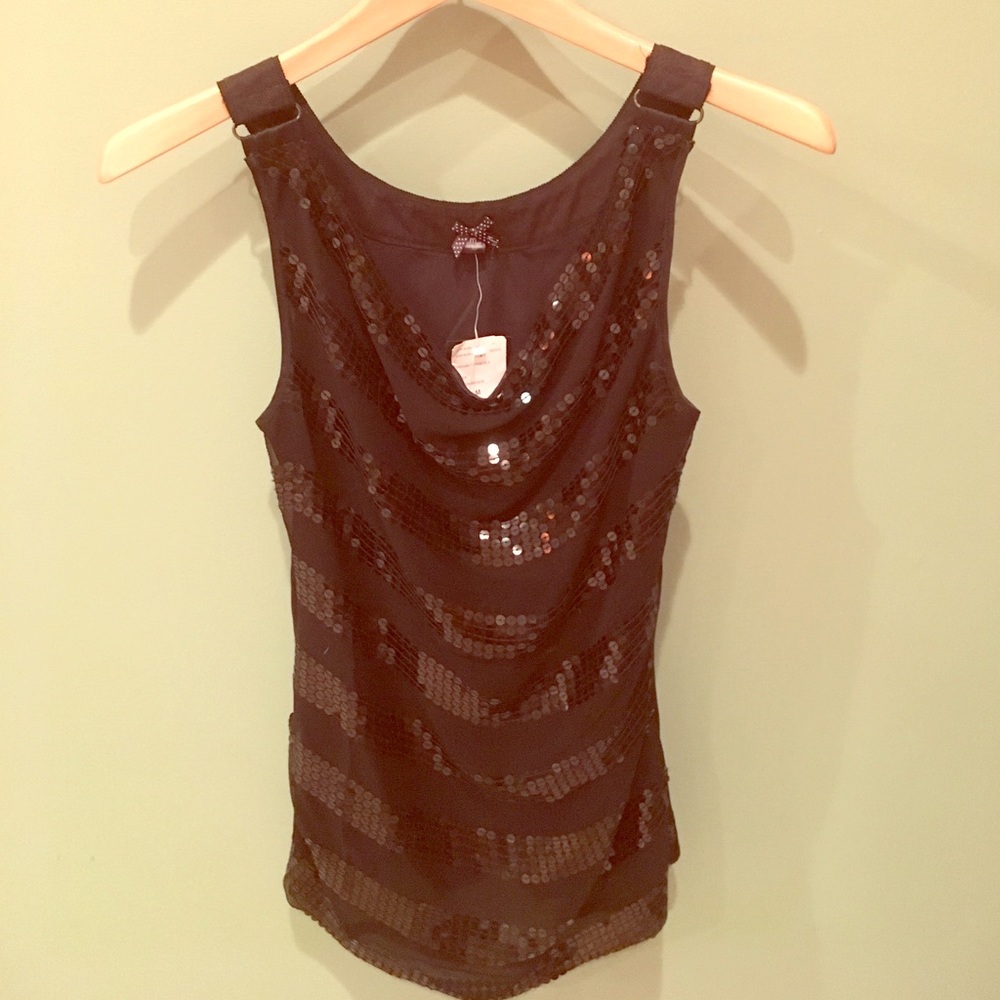 NWT sequin and chiffon tank