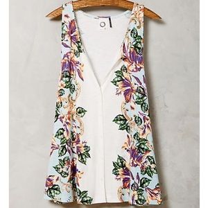 EUC Anthropologie Gardenia Buttondown Tank