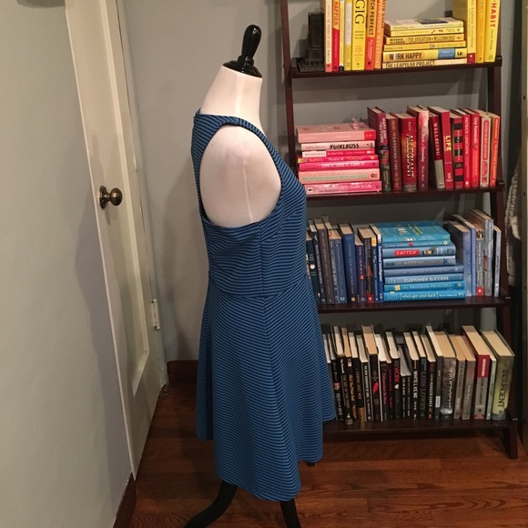 BCBGeneration Blue Pinstripe Fit & Flare - Picture 6 of 8