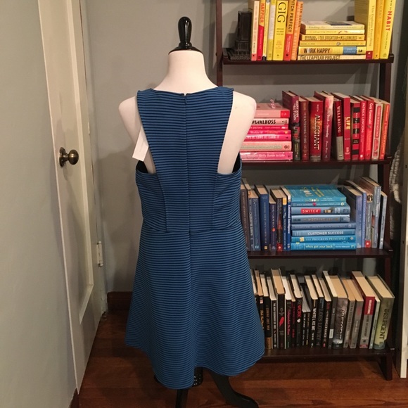 BCBGeneration Blue Pinstripe Fit & Flare - Picture 7 of 8