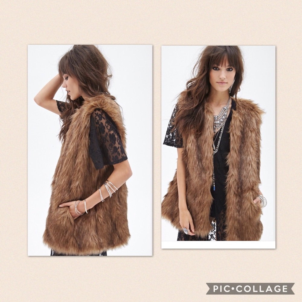 Forever 21 faux fur vest