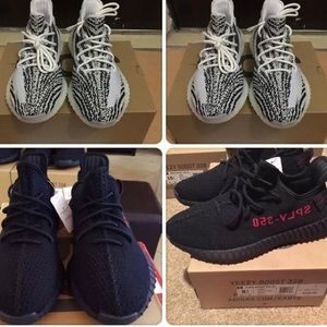 Yeezy boost 350's white/zebra and black