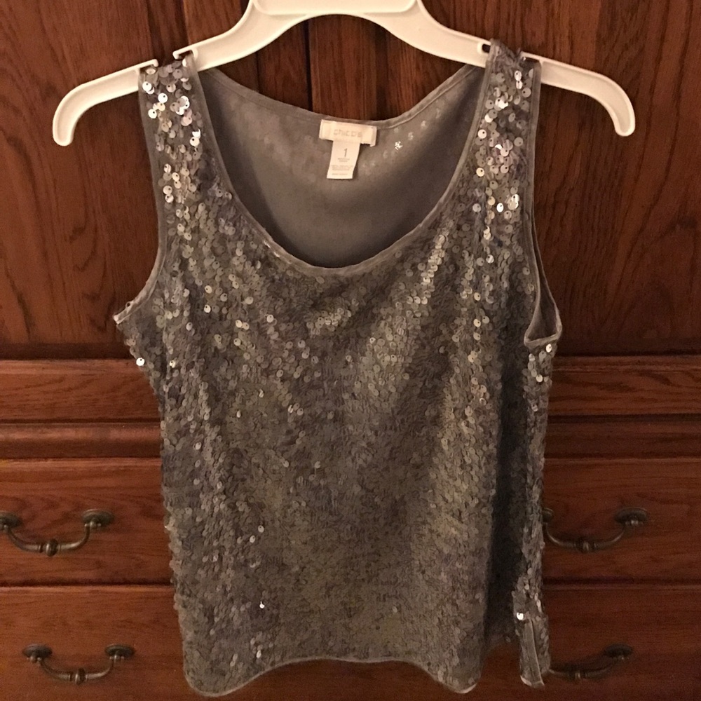 Sequined tank.