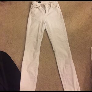 J. Crew high rise skinny white jeans