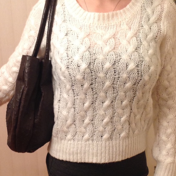 Furla Ostrich Embossed Pompidou Shoulder Bag - Picture 5 of 6