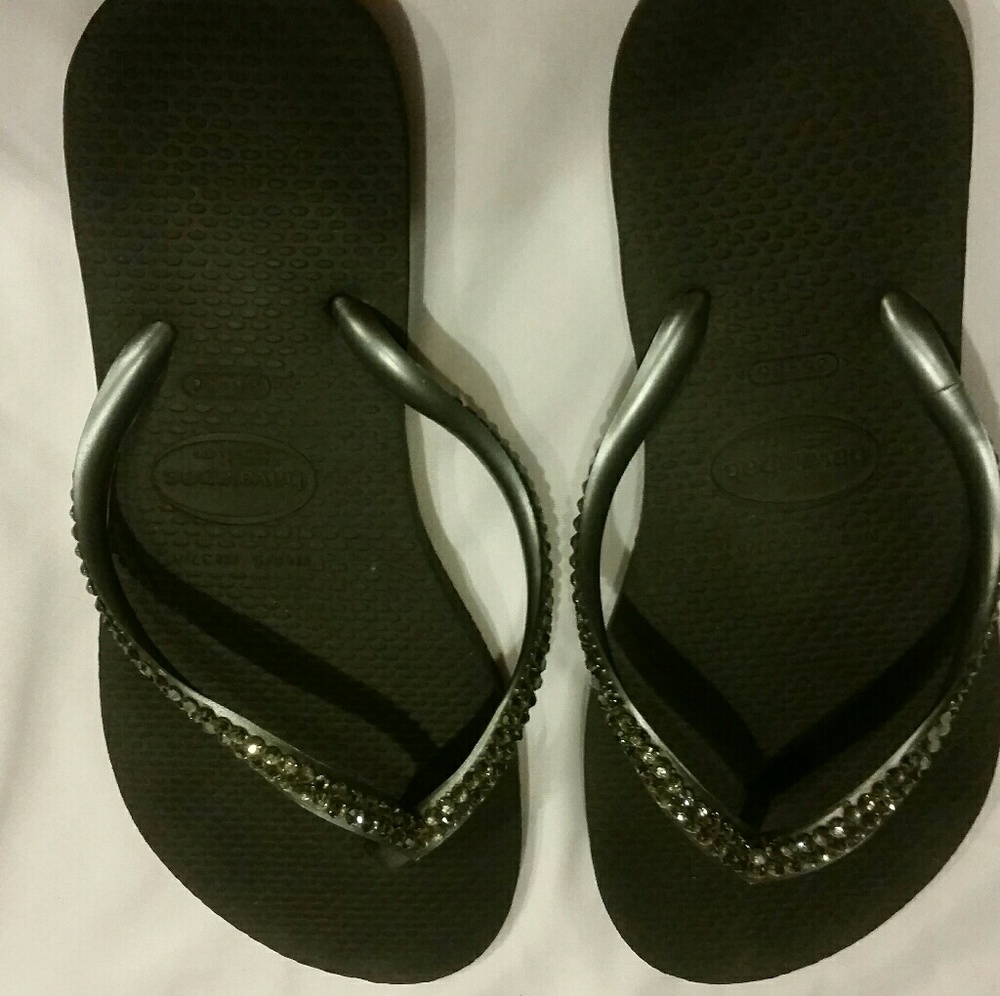 Havaiana Flip Flops with Sworovski Crystals