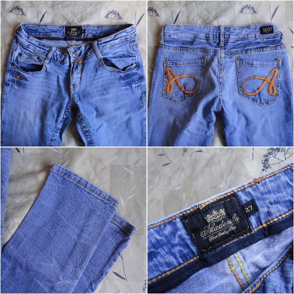 Akademiks Light Medium Blue Wash Skinny Jeans - Picture 3 of 5