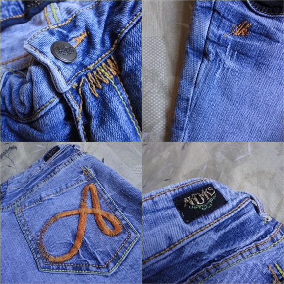 Akademiks Light Medium Blue Wash Skinny Jeans - Picture 4 of 5