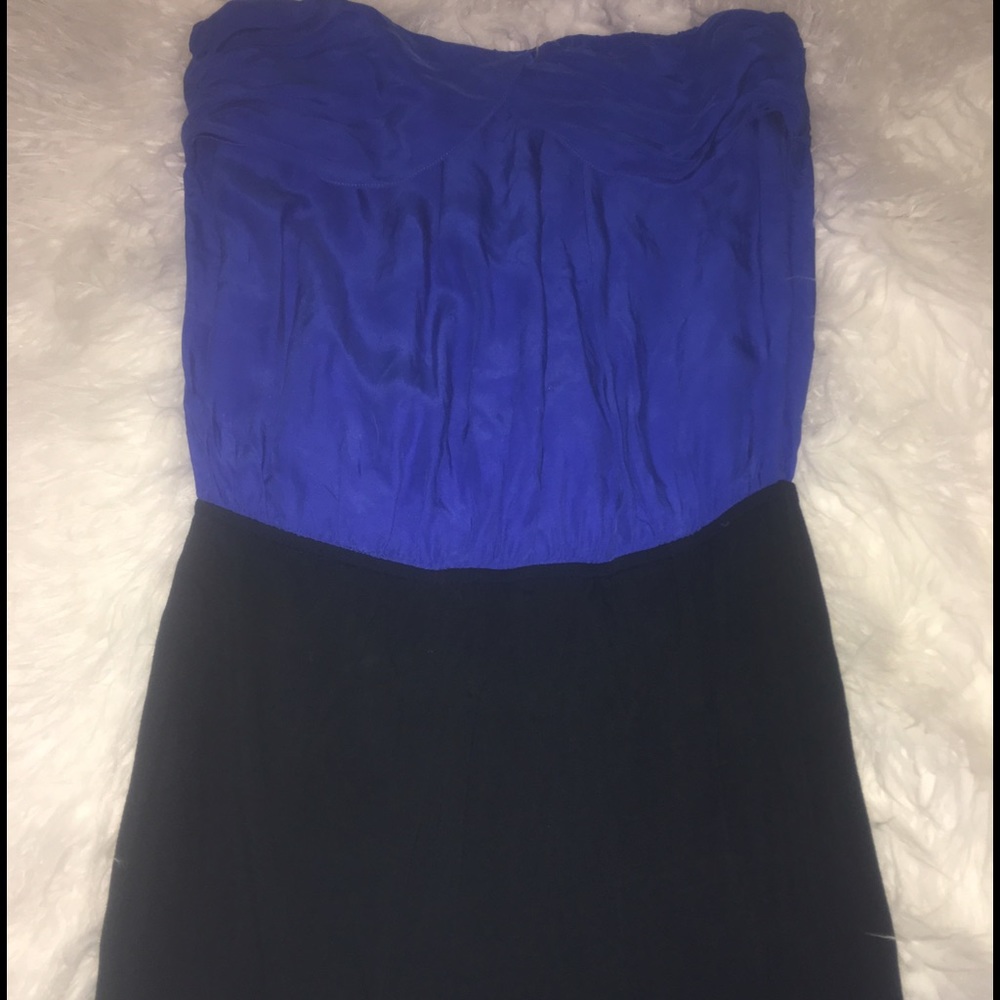 Electric blue and black Mini Dress