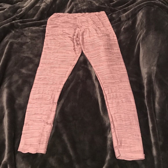 Dusty Rose ASOS textured leggings - Picture 1 of 3