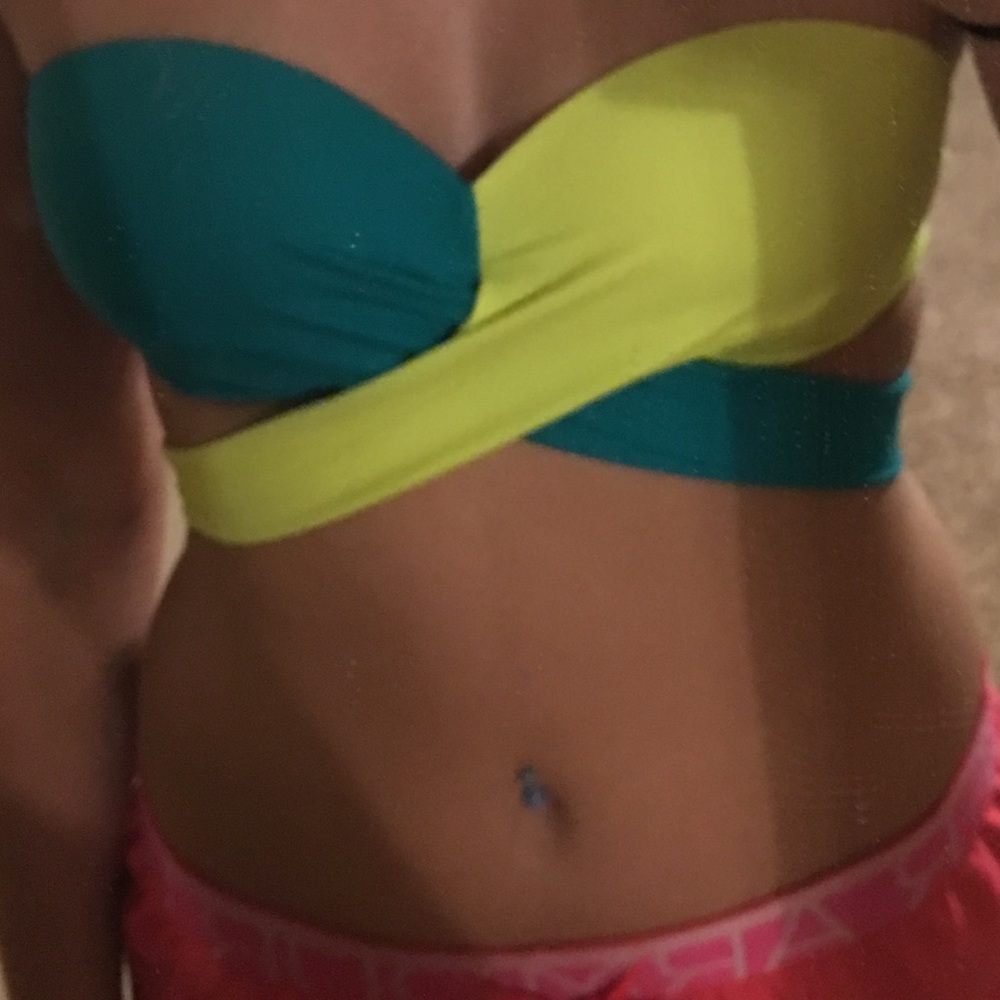 Pink Victoria's Secret swim top