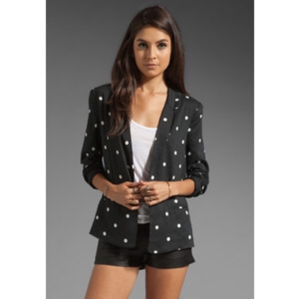 Patterson J. Kincaid polka dot blazer