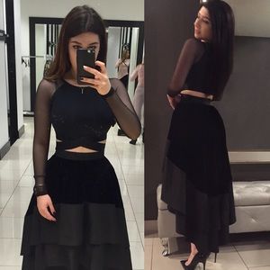 Luxurious and dramatic poofy skirt & crop blouse