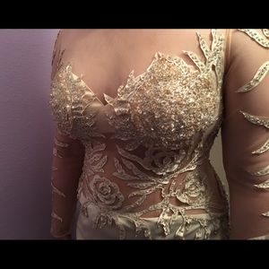 ✨✨SALE✨✨ Beige Long Sleeve Prom dress