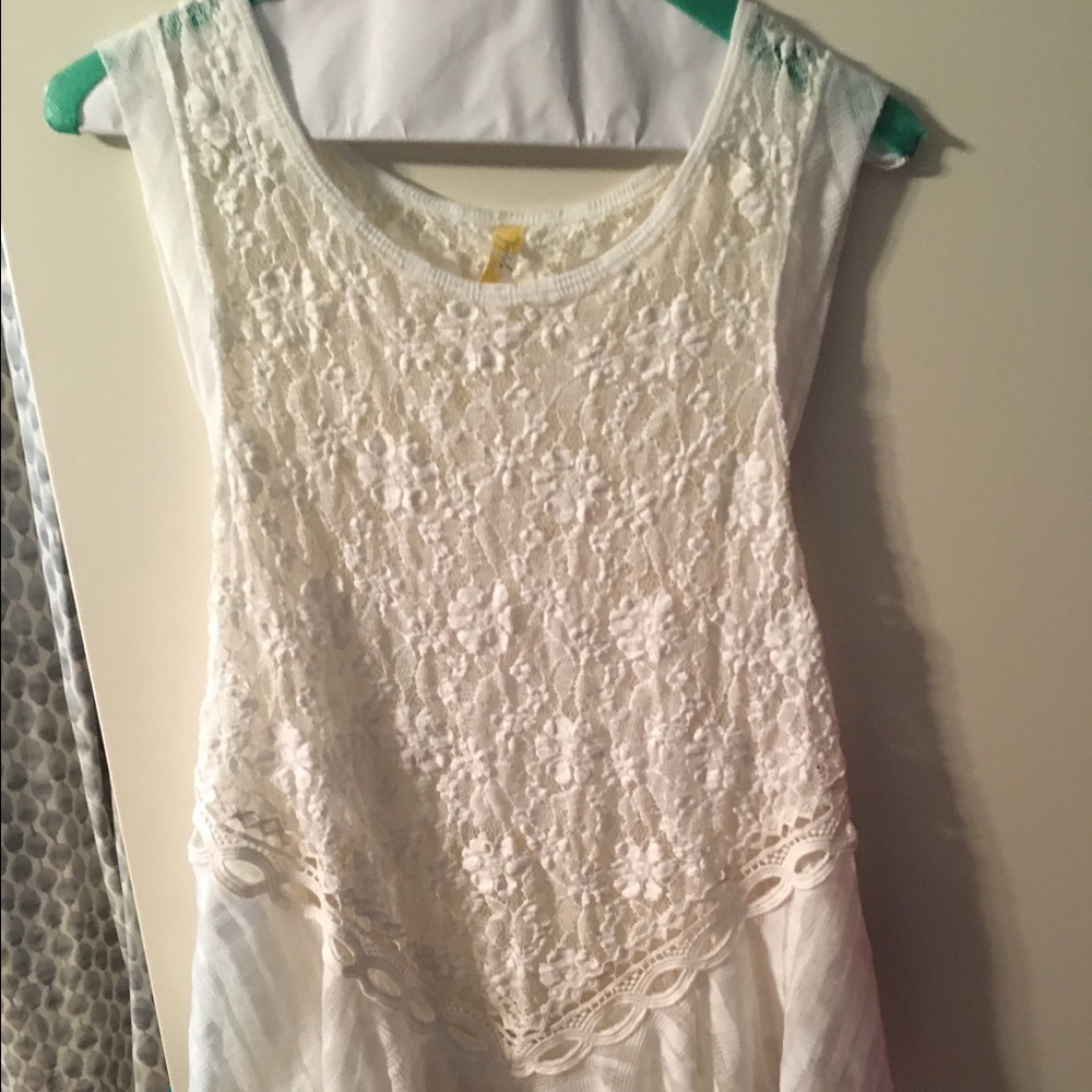 free people cream shirt