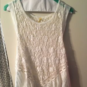 free people cream shirt