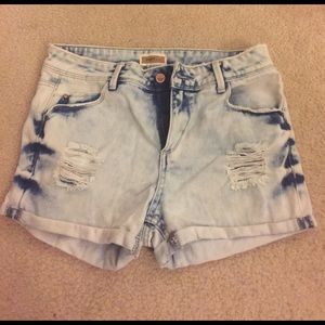 Anthropologie high rise denim shorts