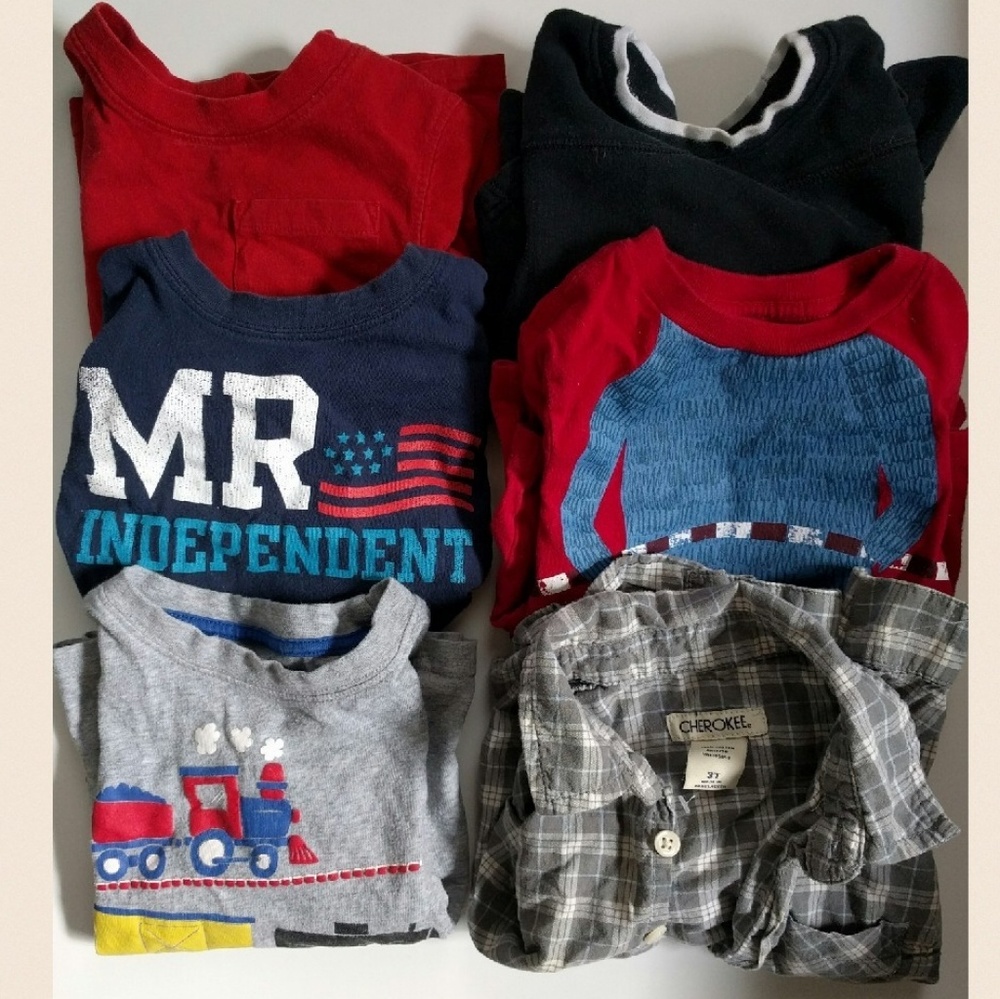 Lot- 6 shirts sizes 2T and 3T
