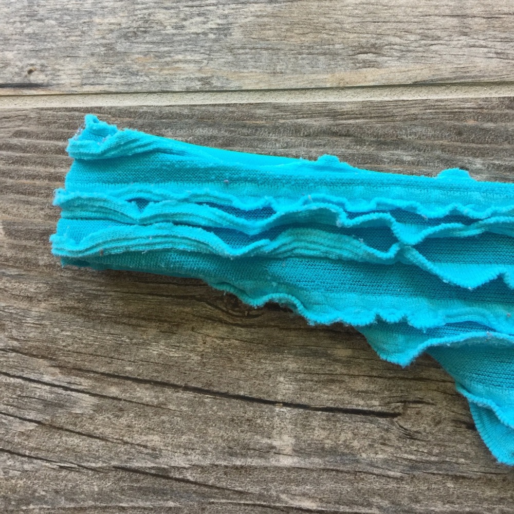 Blue Ruffled Bikini Bottom Size Small - Picture 2 of 4