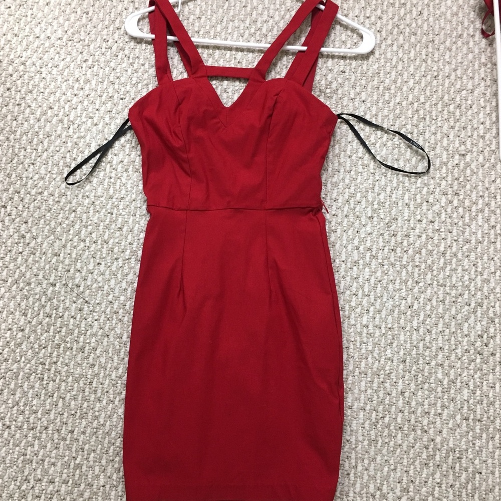 Red mini dress b darlin above knee