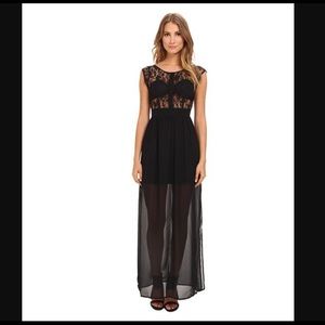 Bcbgeneration black lace maxi dress