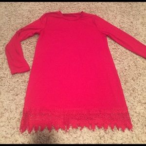 Long sleeve red dress
