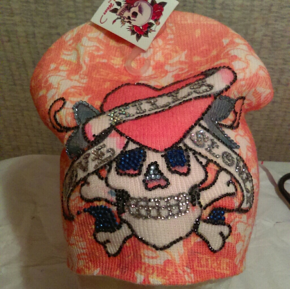 Rhinestones Skull Cap