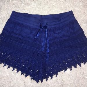 Blue Lace Shorts