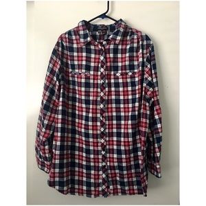 Sandara Ingrish plaid button down shirt