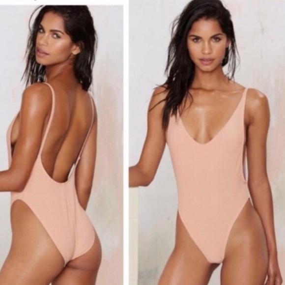 Nasty Gal Other - NASTY GAL Alina blush swimsuit Sz S new