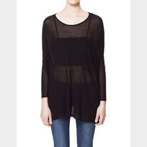 Zara black see through top