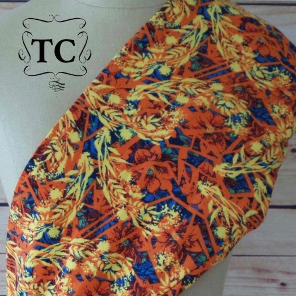 NWOT LuLaRoe TC leggings - orange floral