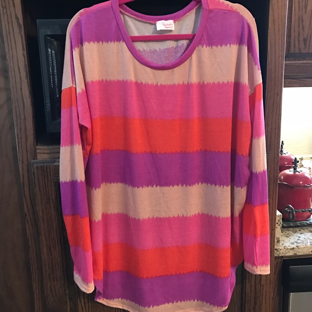 Tunic multi color stripe