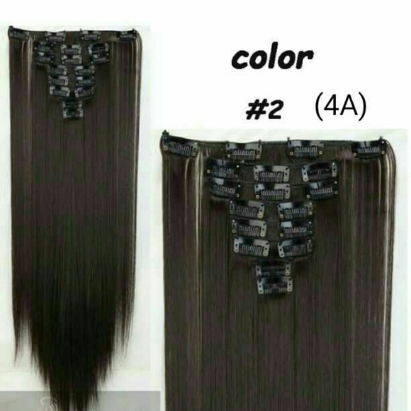 Dark Brown Full Head Clip In Extension